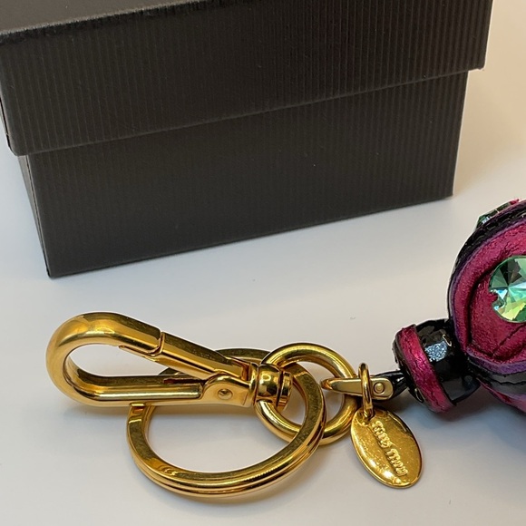 Miu Miu Pink and Gold Keychain/Bagcharm with Studded Accents - Picture 4 of 7